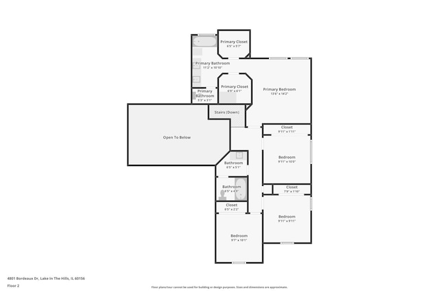 4801 Bordeaux Dr, Lake In The Hills, IL 60156 - home floor plan