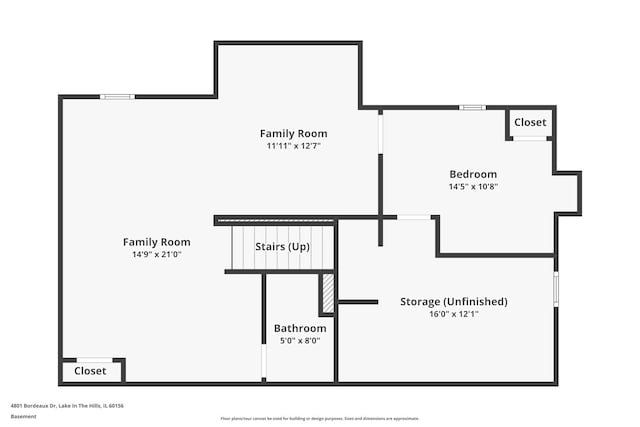 4801 Bordeaux Dr, Lake In The Hills, IL 60156 - floor plan / room layout