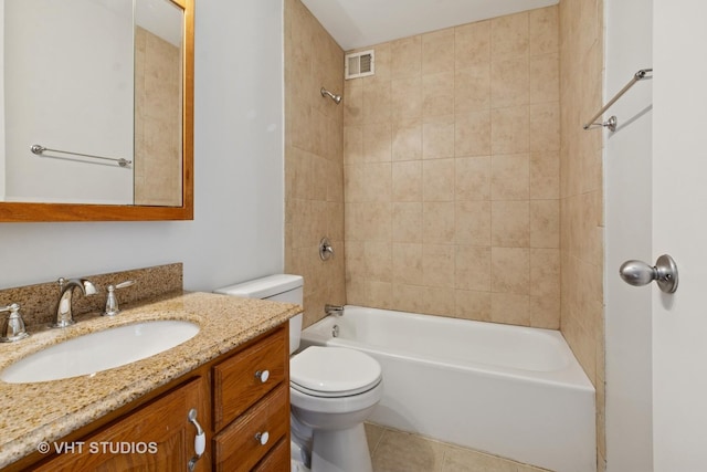 444 W Fullerton Pkwy Unit 1702, Chicago, IL 60614 - bathroom with vanity, tub / shower combination, and tile patterned floors