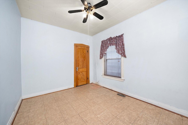 3523 W 60th Pl, Chicago, IL 60629 - empty room featuring ceiling fan, baseboards, and light flooring