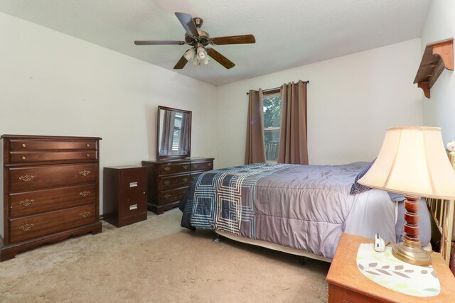301 Columbia Dr, Normal, IL 61761 - bedroom featuring light carpet and ceiling fan