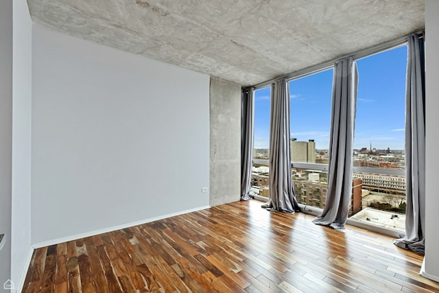 1845 S Michigan Ave Unit 1602, Chicago, IL 60616 - empty room featuring hardwood / wood-style floors, plenty of natural light, expansive windows, and baseboards