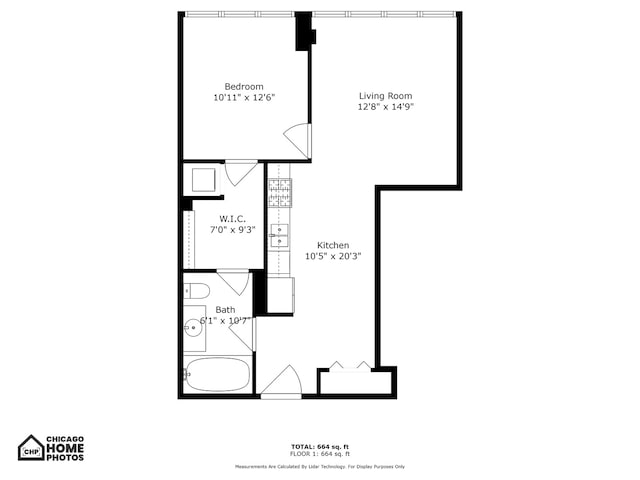 1845 S Michigan Ave Unit 1602, Chicago, IL 60616 - property floor plan