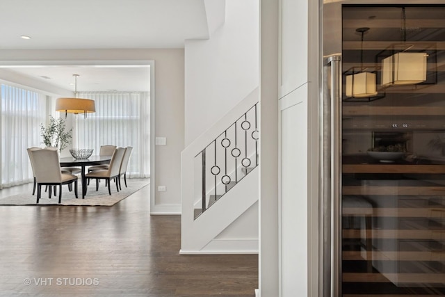 1307 W Wrightwood Ave Unit 201, Chicago, IL 60614 - stairway featuring wood finished floors and baseboards