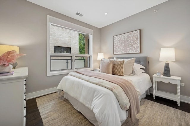 1307 W Wrightwood Ave Unit 201, Chicago, IL 60614 - bedroom featuring wood finished floors and recessed lighting