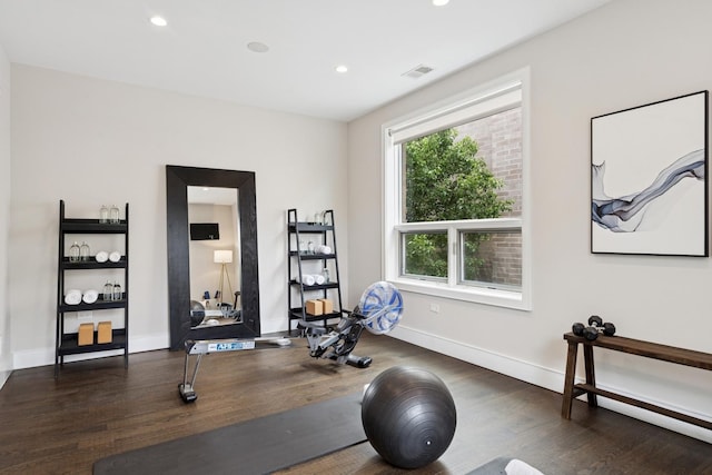 1307 W Wrightwood Ave Unit 201, Chicago, IL 60614 - exercise area with wood finished floors and recessed lighting