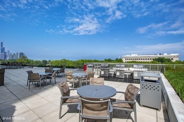 1235 S Prairie Ave Unit 3605, Chicago, IL 60605 - view of patio / terrace with area for grilling and a view of city