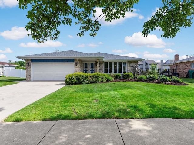 7729 W 157th Pl, Orland Park, IL 60462 - ranch-style home featuring a garage, driveway, and brick siding
