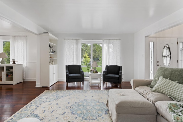 26 Fox Ln, Palos Park, IL 60464 - living area featuring dark wood finished floors and baseboards