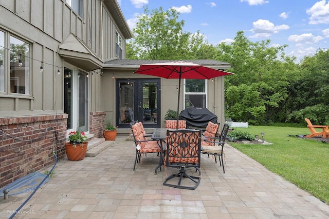 26 Fox Ln, Palos Park, IL 60464 - view of patio featuring french doors and outdoor dining area