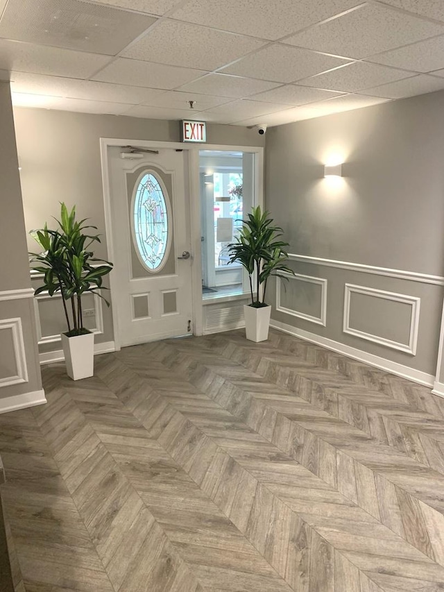 6430 W Belle Plaine Ave Unit 202, Chicago, IL 60634 - entryway featuring a paneled ceiling