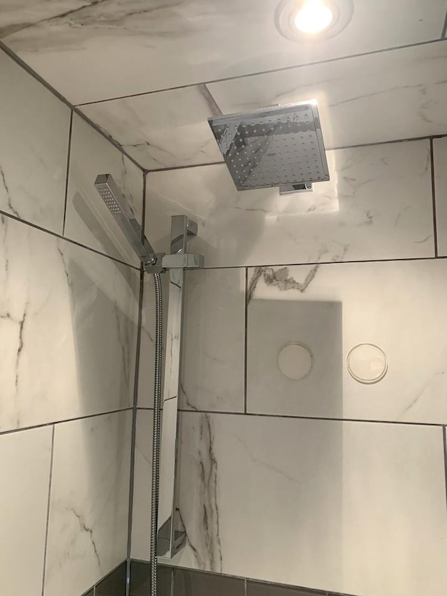 6430 W Belle Plaine Ave Unit 202, Chicago, IL 60634 - bathroom with a marble finish shower