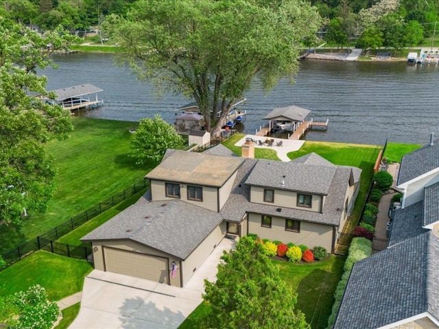 1599 Lowe Dr, Algonquin, IL 60102 - view from above of property with a nearby body of water