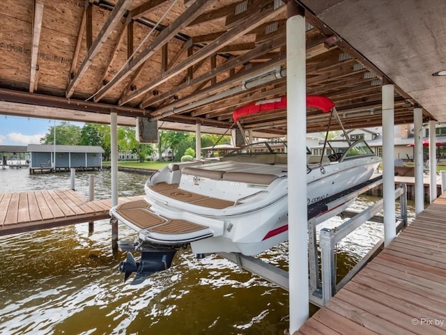 1599 Lowe Dr, Algonquin, IL 60102 - dock with boat lift and a water view