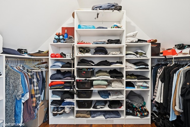 2319 W Shakespeare St, Chicago, IL 60647 - spacious closet featuring vaulted ceiling