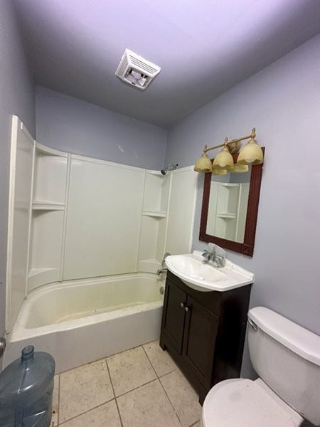 1764 Ross Cres, Sauk Village, IL 60411 - full bathroom with toilet, vanity, tile patterned flooring, and bathing tub / shower combination
