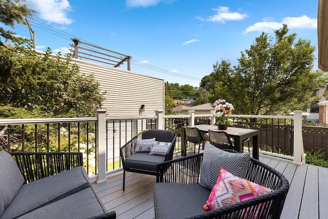2530 W Morse Ave, Chicago, IL 60645 - wooden terrace with outdoor dining area