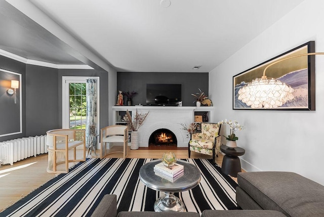 2530 W Morse Ave, Chicago, IL 60645 - living room featuring wood finished floors and a fireplace