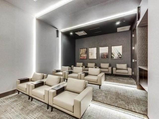 363 E Wacker Dr Unit 1602, Chicago, IL 60601 - cinema room with carpet flooring and baseboards