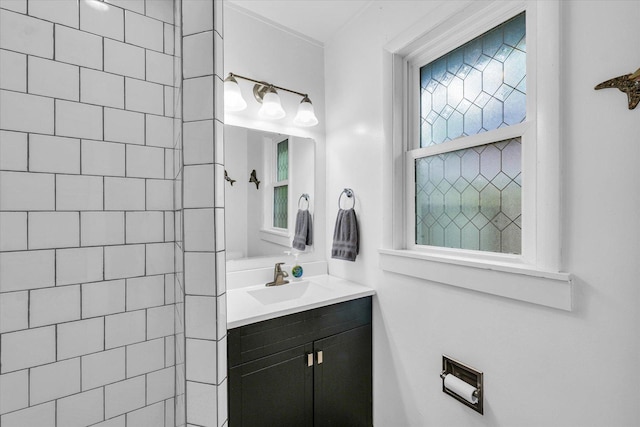 1905 Easy St, Urbana, IL 61802 - bathroom featuring vanity and tiled shower