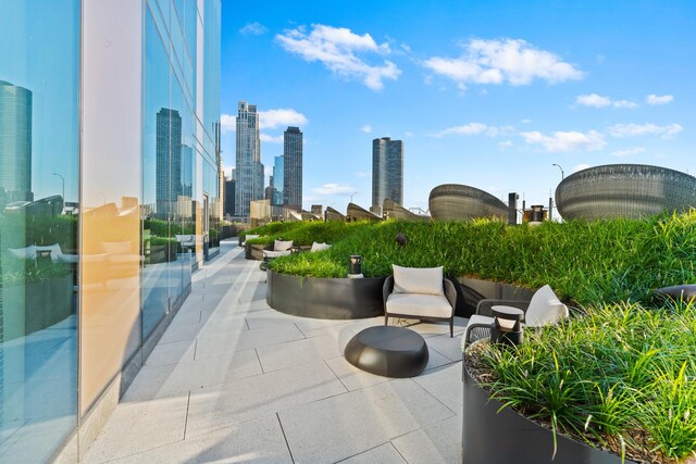 211 N Harbor Dr Unit 1404, Chicago, IL 60601 - view of patio featuring a skyline view