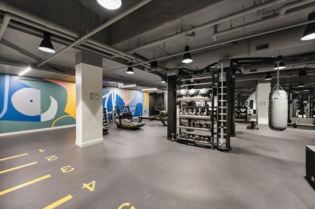 211 N Harbor Dr Unit 1404, Chicago, IL 60601 - exercise room with baseboards