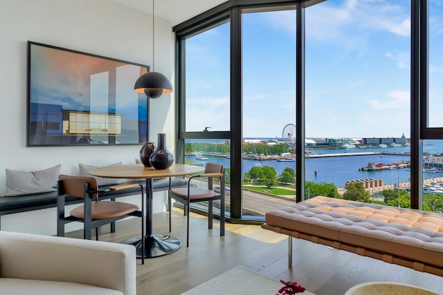 211 N Harbor Dr Unit 1404, Chicago, IL 60601 - sunroom featuring a water view