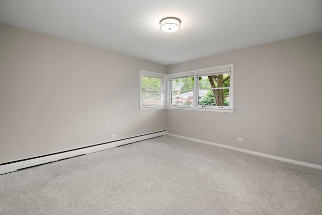 6231 W 127th Pl, Palos Heights, IL 60463 - carpeted empty room featuring a baseboard heating unit and baseboards