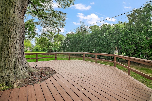 6231 W 127th Pl, Palos Heights, IL 60463 - wooden deck with view of scattered trees