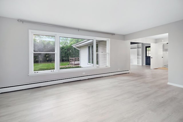 6231 W 127th Pl, Palos Heights, IL 60463 - spare room featuring plenty of natural light, wood finished floors, and baseboard heating