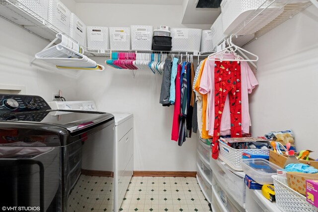 17935 Pheasant Lake Dr, Tinley Park, IL 60487 - washroom with washer and dryer, light floors, and baseboards