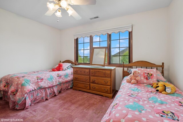 17935 Pheasant Lake Dr, Tinley Park, IL 60487 - bedroom featuring light colored carpet and a ceiling fan