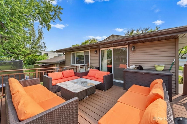 611 Brewster Ln, Schaumburg, IL 60193 - wooden deck featuring an outdoor living space