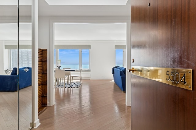132 E Delaware Pl Unit 5504, Chicago, IL 60611 - corridor featuring wood finished floors and baseboards