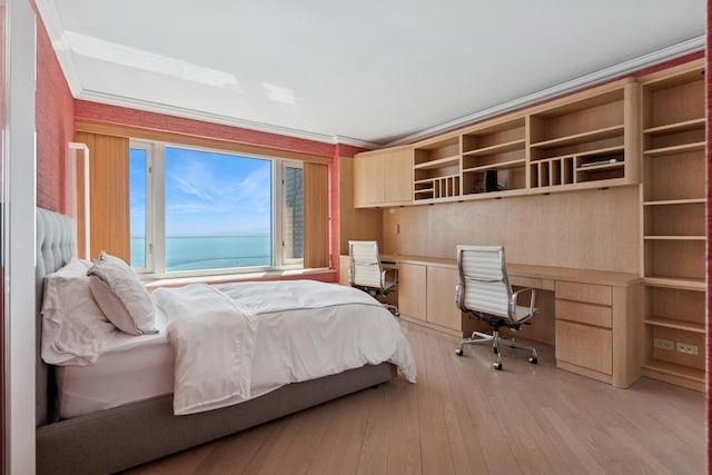 132 E Delaware Pl Unit 5504, Chicago, IL 60611 - bedroom with light wood finished floors and a water view