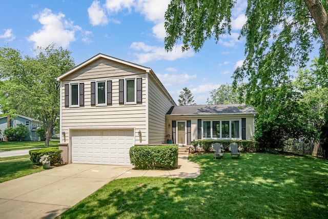 5S640 Bluff Ln, Naperville, IL 60540 - split level home featuring an attached garage, driveway, and brick siding