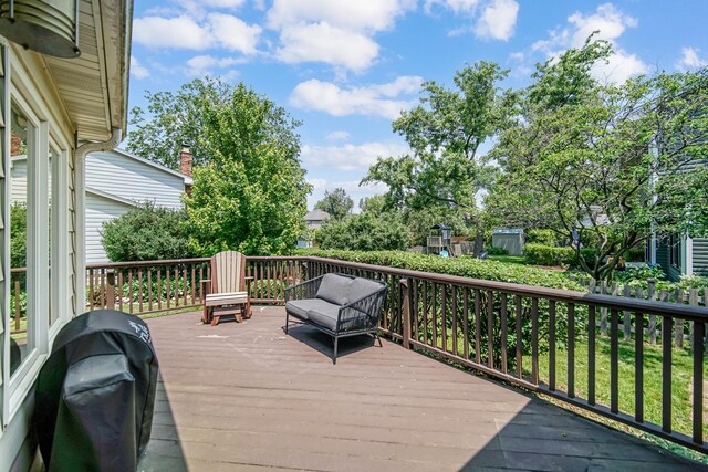 5S640 Bluff Ln, Naperville, IL 60540 - wooden terrace featuring area for grilling