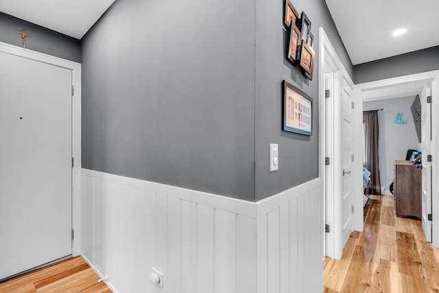 86611/2 W Foster Ave Unit 3A, Chicago, IL 60656 - corridor featuring wainscoting and light wood-style flooring