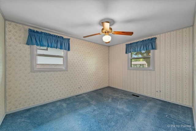 1434 Somerset Ln, Schaumburg, IL 60193 - carpeted empty room with ceiling fan
