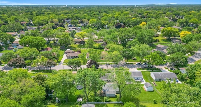 1434 Somerset Ln, Schaumburg, IL 60193 - aerial overview of property's location with nearby suburban area and a forest