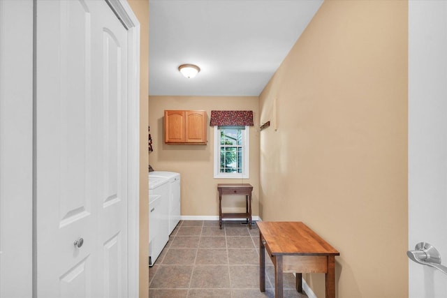 206 Wilsey Ln, Sidney, IL 61877 - washroom featuring washer and clothes dryer and cabinet space