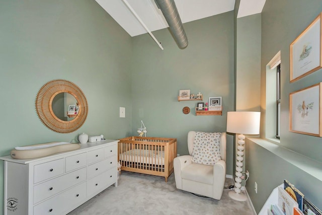 1645 W Ogden Ave Unit 722, Chicago, IL 60612 - sitting room featuring light carpet and a high ceiling