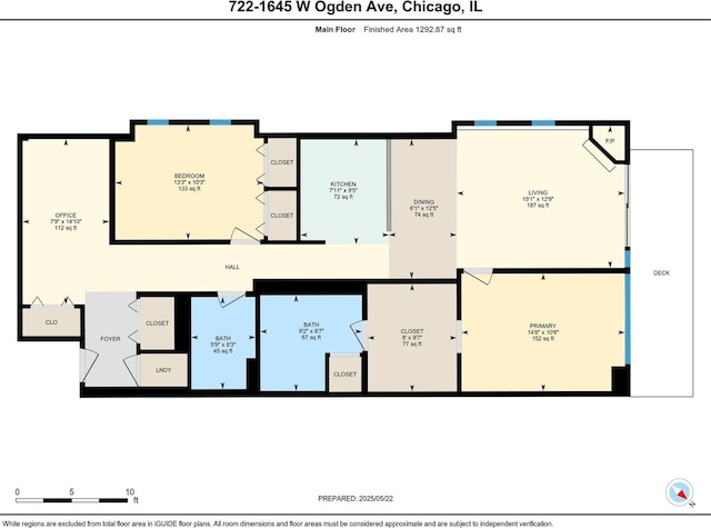 1645 W Ogden Ave Unit 722, Chicago, IL 60612 - room layout