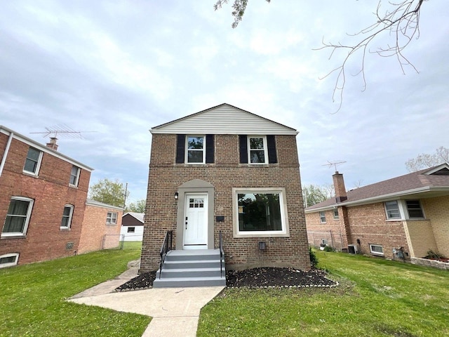 12441 S Aberdeen St, Calumet Park, IL 60827 - view of front of property featuring brick siding and a front yard