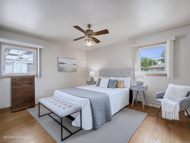 941 Meadowcrest Rd, La Grange Park, IL 60526 - bedroom featuring light wood-type flooring and ceiling fan