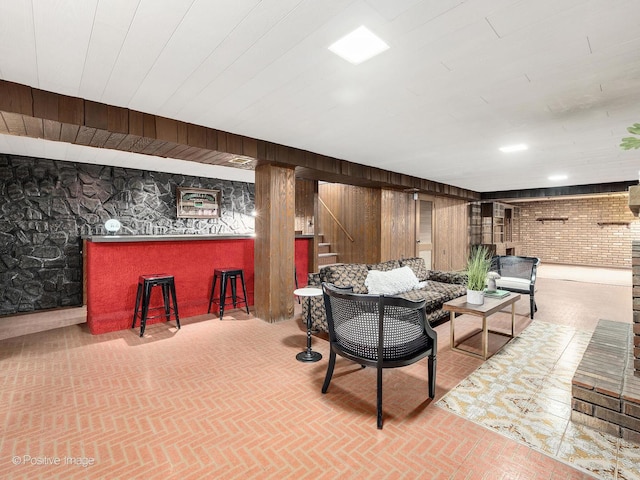 941 Meadowcrest Rd, La Grange Park, IL 60526 - common area featuring stairs and wood walls