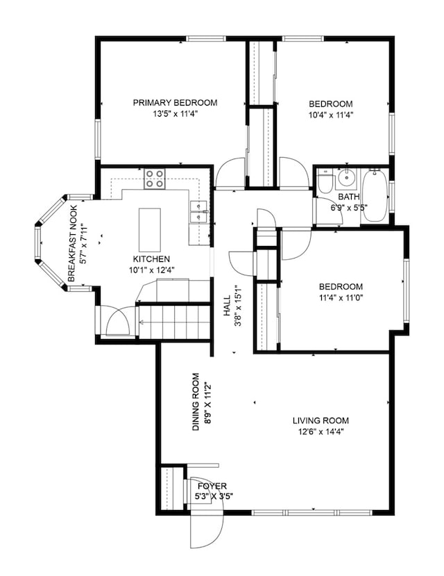 941 Meadowcrest Rd, La Grange Park, IL 60526 - view of floor plan / room layout