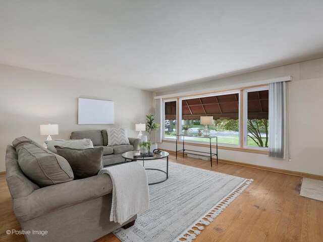 941 Meadowcrest Rd, La Grange Park, IL 60526 - living room featuring wood finished floors and baseboards