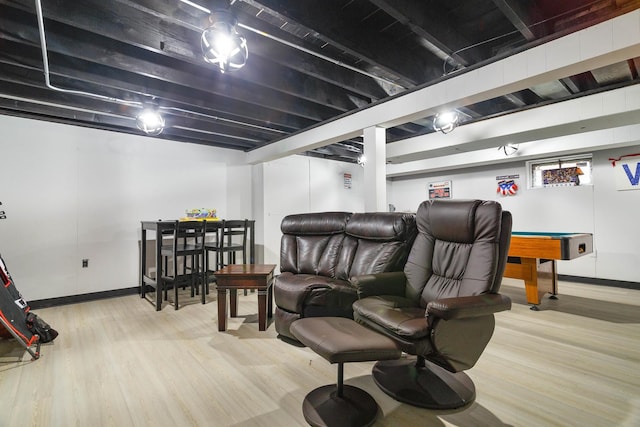 1946 N 75th Ct, Elmwood Park, IL 60707 - rec room featuring wood finished floors, baseboards, and pool table