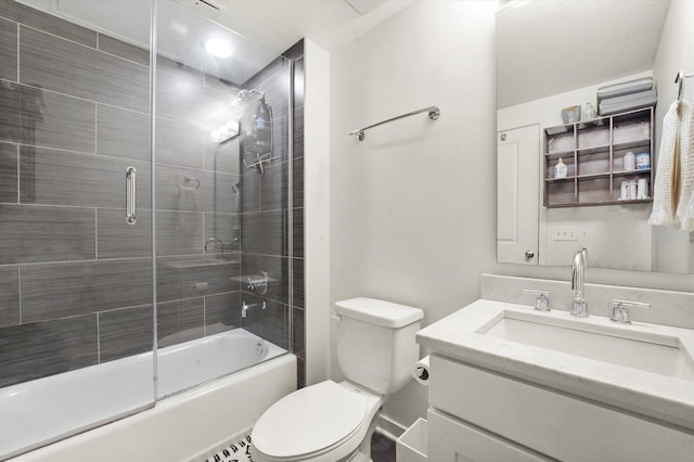 50 E 16th St Unit 1206, Chicago, IL 60616 - bathroom with toilet, vanity, and bath / shower combo with glass door